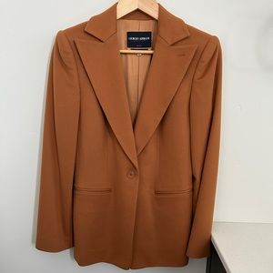 Giorgio Armani Classico Camel Cashmere Silk blazer